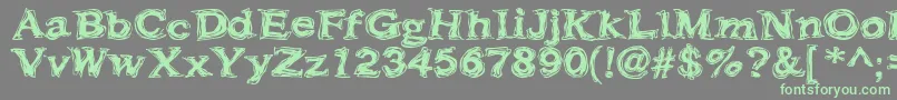 Saiba mais sobre a fonte Frazzle Fonte Frazzle – fontes verdes em um fundo cinza