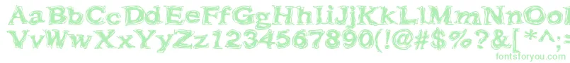 Police Frazzle – polices vertes sur fond blanc