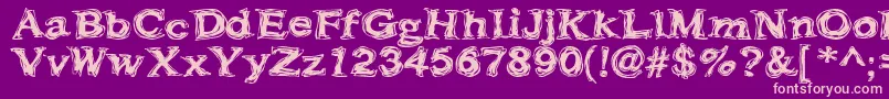 Frazzle Font – Pink Fonts on Purple Background