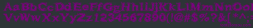Czcionka Frazzle – fioletowe czcionki na czarnym tle