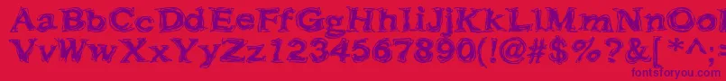 Frazzle Font – Purple Fonts on Red Background