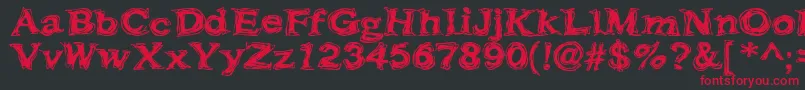Frazzle Font – Red Fonts on Black Background