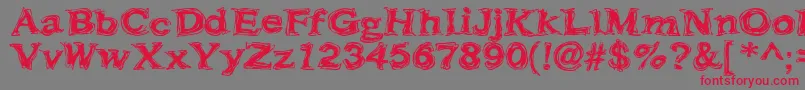 Frazzle Font – Red Fonts on Gray Background