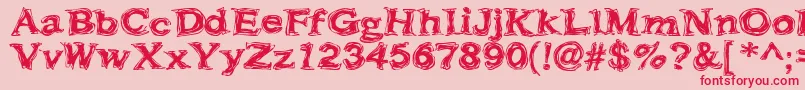 Frazzle Font – Red Fonts on Pink Background