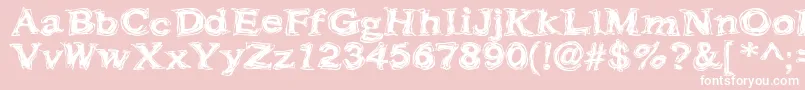 Frazzle Font – White Fonts on Pink Background