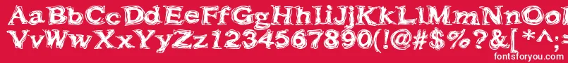 Frazzle Font – White Fonts on Red Background