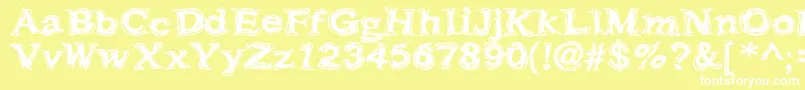 Frazzle Font – White Fonts on Yellow Background