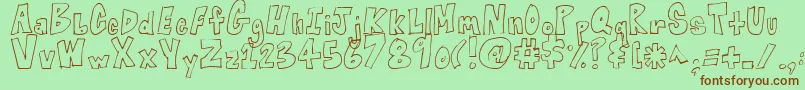 Шрифт BlockedOff – коричневые шрифты на зелёном фоне