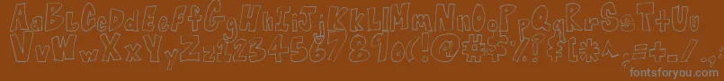 フォントBlockedOff – 茶色の背景に灰色の文字