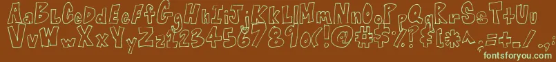 BlockedOff Font – Green Fonts on Brown Background