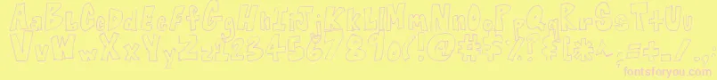 BlockedOff Font – Pink Fonts on Yellow Background