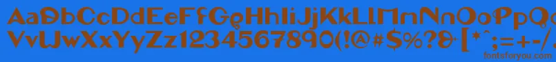 Шрифт Linotypemarcusan – коричневые шрифты на синем фоне