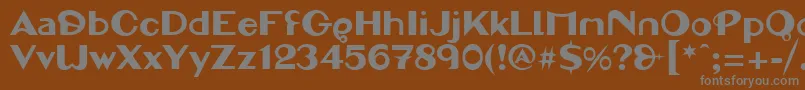 フォントLinotypemarcusan – 茶色の背景に灰色の文字