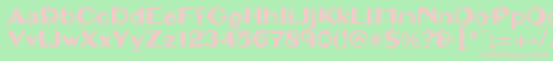 Linotypemarcusan Font – Pink Fonts on Green Background