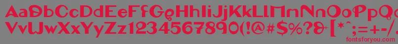 Шрифт Linotypemarcusan – красные шрифты на сером фоне