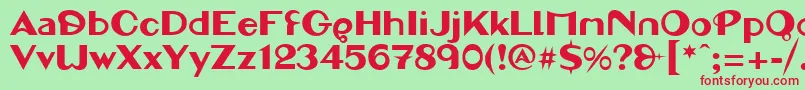 Шрифт Linotypemarcusan – красные шрифты на зелёном фоне