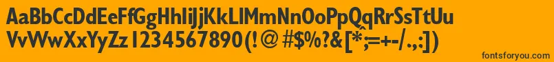 GillionconddbNormal Font – Black Fonts on Orange Background