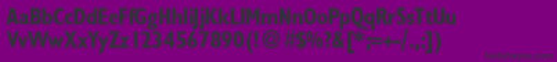 GillionconddbNormal Font – Black Fonts on Purple Background