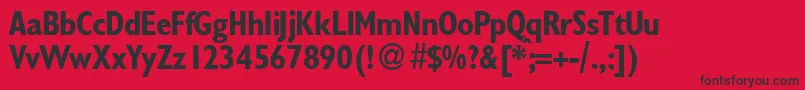 GillionconddbNormal Font – Black Fonts on Red Background