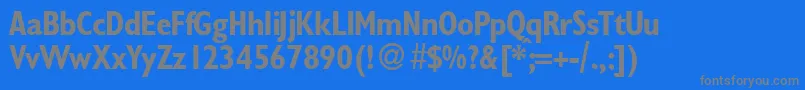 フォントGillionconddbNormal – 青い背景に灰色の文字