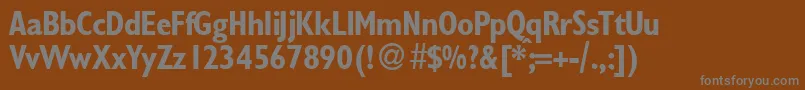 Шрифт GillionconddbNormal – серые шрифты на коричневом фоне