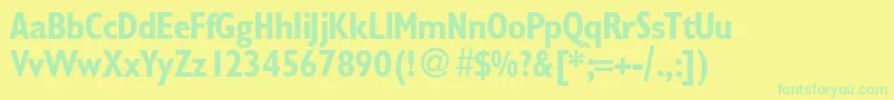 En savoir plus sur la police GillionconddbNormal Police GillionconddbNormal – polices vertes sur fond jaune