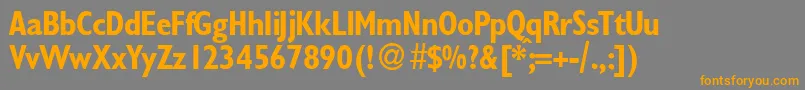 GillionconddbNormal Font – Orange Fonts on Gray Background