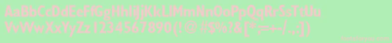 GillionconddbNormal Font – Pink Fonts on Green Background