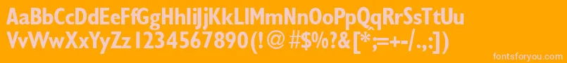 GillionconddbNormal Font – Pink Fonts on Orange Background