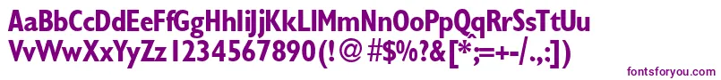 GillionconddbNormal Font – Purple Fonts on White Background