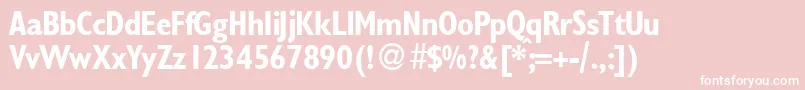 GillionconddbNormal Font – White Fonts on Pink Background