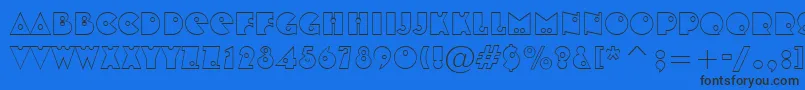 ShotshellOpen Font – Black Fonts on Blue Background