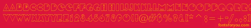 ShotshellOpen Font – Orange Fonts on Red Background