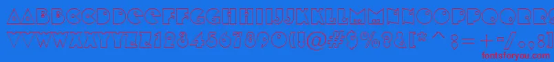 ShotshellOpen Font – Red Fonts on Blue Background