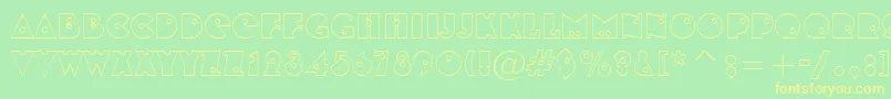 ShotshellOpen Font – Yellow Fonts on Green Background