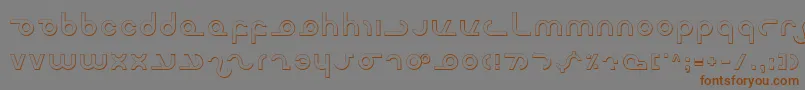 フォントMasters – 茶色の文字が灰色の背景にあります。