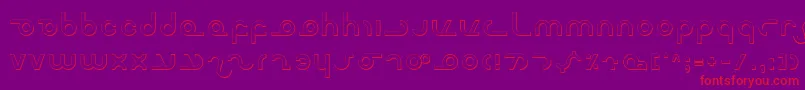 フォントMasters – 紫の背景に赤い文字