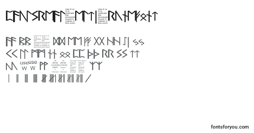 Schriftart PaulsRealCelticRuneFont – Alphabet, Zahlen, spezielle Symbole