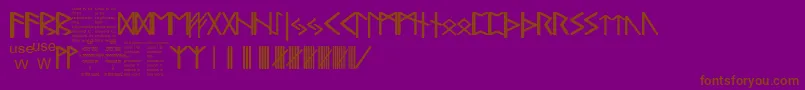 PaulsRealCelticRuneFont Font – Brown Fonts on Purple Background