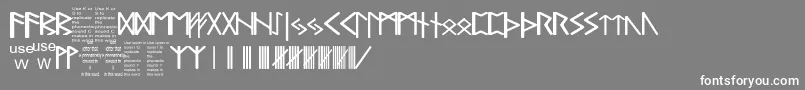 PaulsRealCelticRuneFont Font – White Fonts on Gray Background