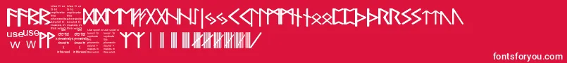 PaulsRealCelticRuneFont Font – White Fonts on Red Background