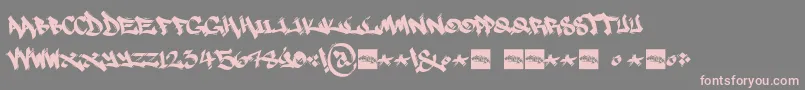 MarsnevenekskRegular Font – Pink Fonts on Gray Background
