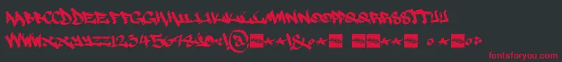 Czcionka MarsnevenekskRegular – czerwone czcionki na czarnym tle