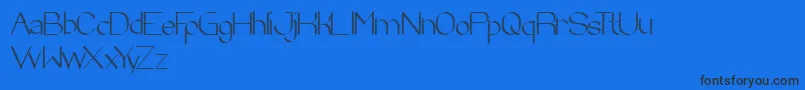 フォントZebraCross – 黒い文字の青い背景