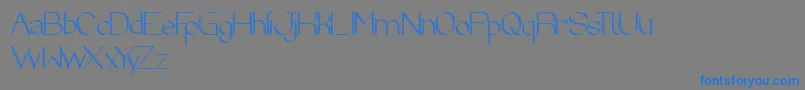 フォントZebraCross – 灰色の背景に青い文字