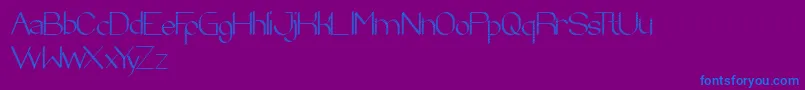 Fonte ZebraCross – fontes azuis em um fundo violeta