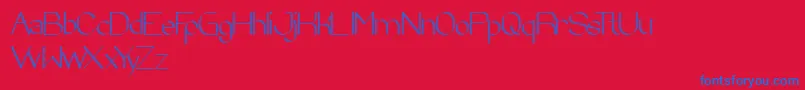 フォントZebraCross – 赤い背景に青い文字