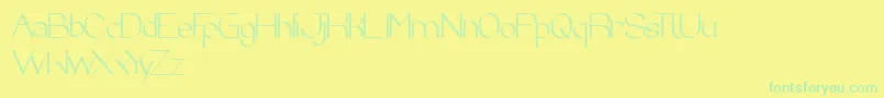 フォントZebraCross – 黄色い背景に緑の文字