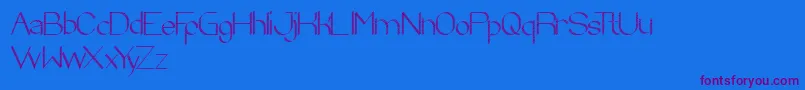 ZebraCross-Schriftart – Violette Schriften auf blauem Hintergrund