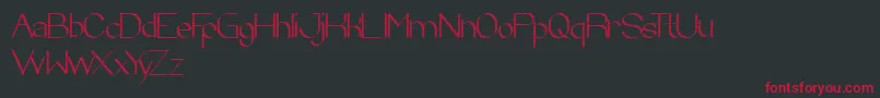 フォントZebraCross – 黒い背景に赤い文字